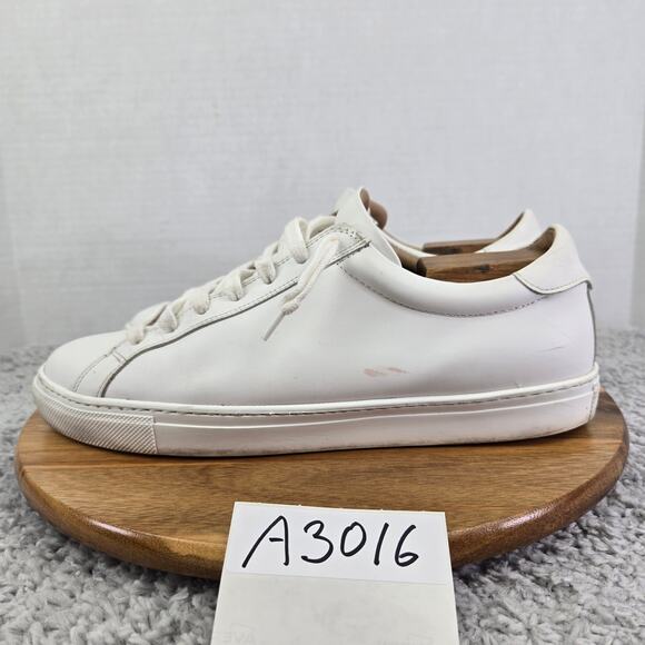 SuitSupply Trainer White Leather Casual Lace Up Lifestyle Daily Sneakers Mens 43